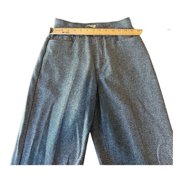 Vintage L.L. Bean Women’s 8 Virgin Wool Silk Trouser Pants Chevron Gray 0BGB7 - Picture 4 of 7